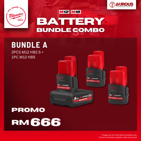 MILWAUKEE M12 M18 BATTERY BUNDLE COMBO - Image 3