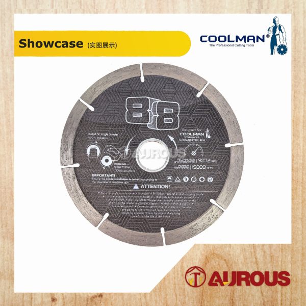 COOLMAN 88 SERIES R88 U SLOT CONTINUOS RIM DIAMOND CUTTING DISC 4" / 105MM (DRY) - Image 2