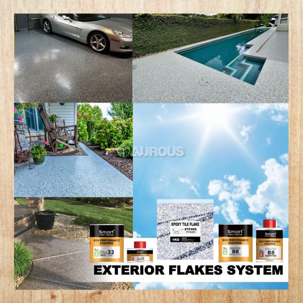 SMART EPOXY HIGH PERFORMANCE COATING EXTERIOR FLAKES COMPLETE SET (PRIMER BROWN 04 + TOPCOAT + FLAKE + ANTI-SLIP POLYMER) - Image 7