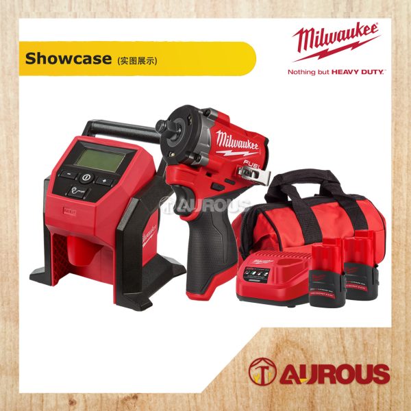 MILWAUKEE COMPACT STUBBY INFLATOR COMBO SET ( M12 FIW2F12-0 + M12 BI-0 ) - Image 5
