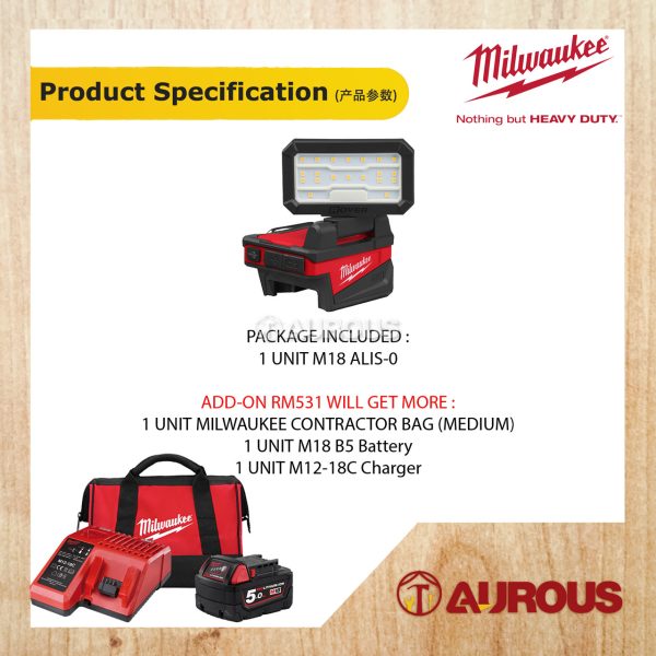 MILWAUKEE M18 SERVICE AREA LIGHT M18 ALIS-0 (BARE TOOL) - Image 6