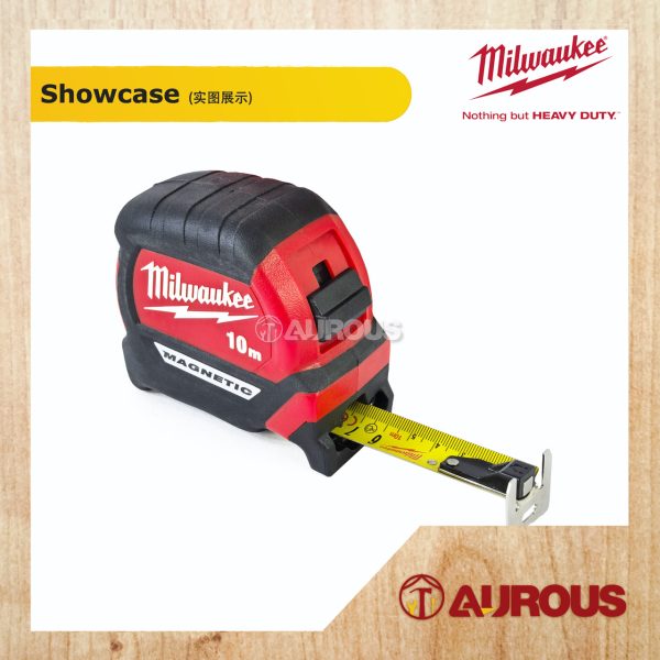 MILWAUKEE COMPACT MEASURING TAPE 10M MAGNETIC 4932464601 - Image 3
