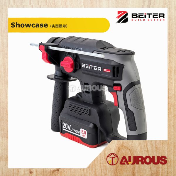 BEITER 20V CORDLESS BRUSHLESS 3 MODE ROTARY HAMMER DRILL 2.0J 22MM BRH70-20V (SET) - Image 3