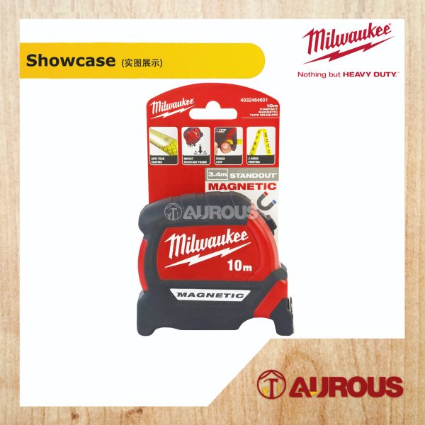 MILWAUKEE COMPACT MEASURING TAPE 10M MAGNETIC 4932464601 - Image 5