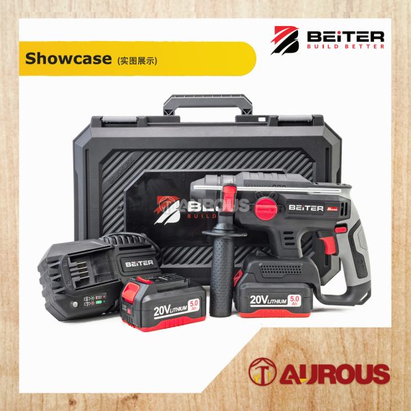 BEITER 20V CORDLESS BRUSHLESS 3 MODE ROTARY HAMMER DRILL 2.0J 22MM BRH70-20V (SET) - Image 6