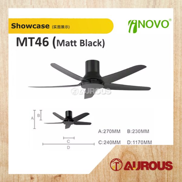 REGAIR INOVO Z-SERIES 46”/56” CEILING FAN 5 BLADES WITH DC MOTOR 8+8 SPEED FORWARD REVERSE (MT46/MT56) - Image 2