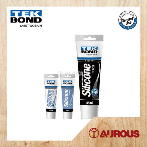 TEKBOND ACETOXY HI PERFORMANCE SILICONE SEALANT FOR GENERAL PURPOSE 85ML (BLACK, CLEAR, WHITE)