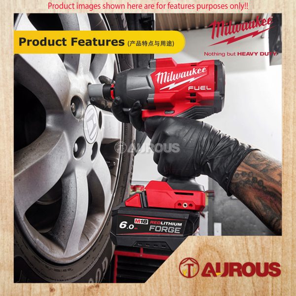 MILWAUKEE M18 FUEL GEN III 1/2'' 2169NM HIGH TORQUE IMPACT WRENCH M18 FHIW2F12-0X0 (BARE TOOL) - Image 7
