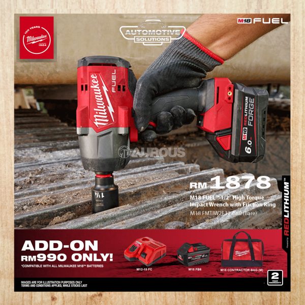 MILWAUKEE M18 FUEL GEN III 1/2'' 2169NM HIGH TORQUE IMPACT WRENCH M18 FHIW2F12-0X0 (BARE TOOL)