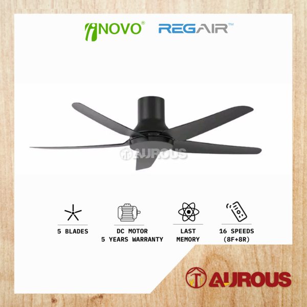 REGAIR INOVO Z-SERIES 46”/56” CEILING FAN 5 BLADES WITH DC MOTOR 8+8 SPEED FORWARD REVERSE (MT46/MT56)
