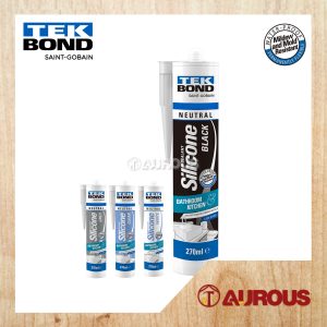 TEKBOND NEUTRAL SANITARY SILICONE SEALANT FOR BATHROOM & KITCHEN 270ML (BLACK, CLEAR, GREY, WHITE)