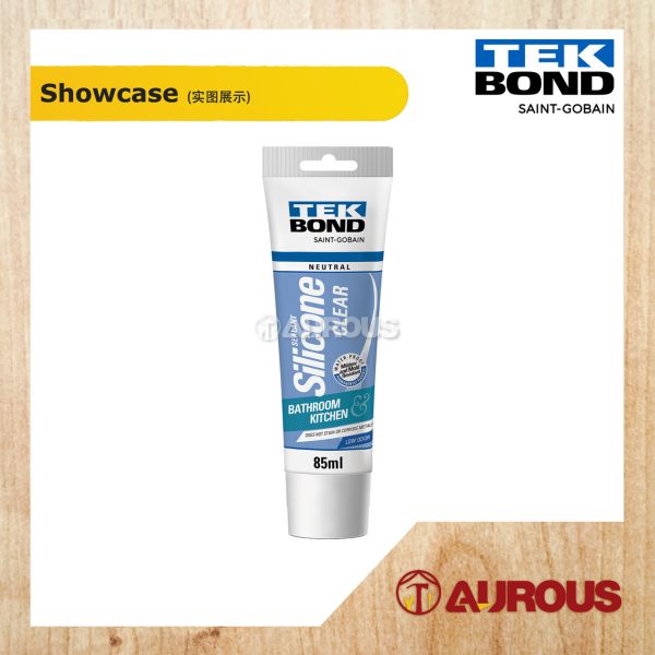 TEKBOND NEUTRAL SANITARY SILICONE SEALANT FOR BATHROOM & KITCHEN 85ML (BLACK, CLEAR, WHITE) - Image 4