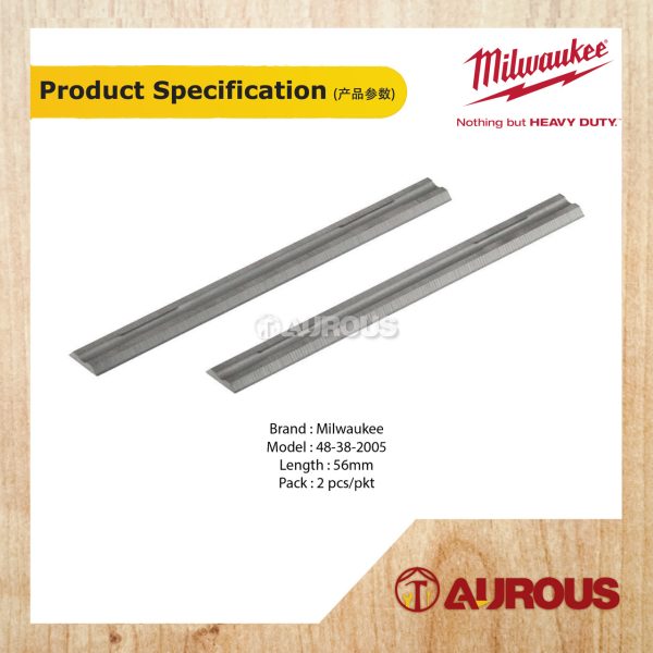 MILWAUKEE 56MM PLANNER BLADE FOR USE WITH BRUSHLESS 56MM PLANNER 4932 4933 99 (48-38-2005) - Image 3