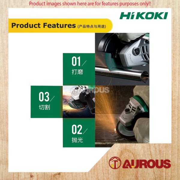 HIKOKI MACHINE ANGLE GRINDER G10SS2 600W - Image 9