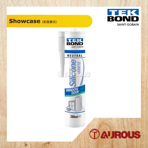 TEKBOND NEUTRAL WINDOW & DOOR HI WEATHERPROOF SILICONE SEALANT 280ML (BLACK, CLEAR, WHITE) - Image 4
