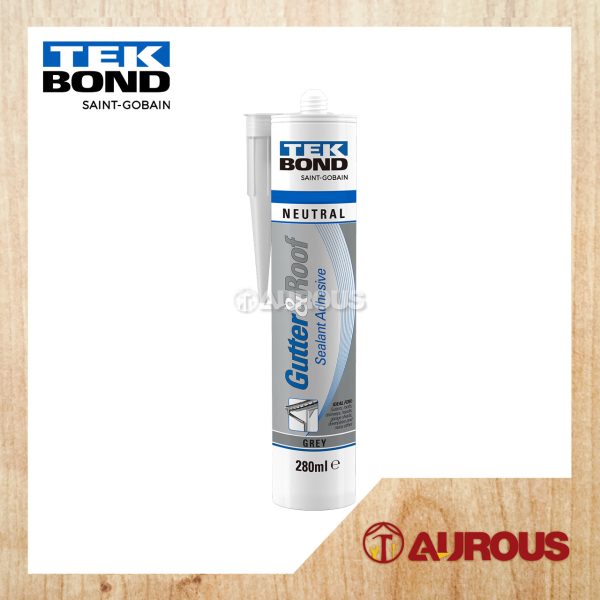 TEKBOND NEUTRAL GUTTER AND ROOF HYBRID SILICONE POLYMER SEALANT - GREY 280ML