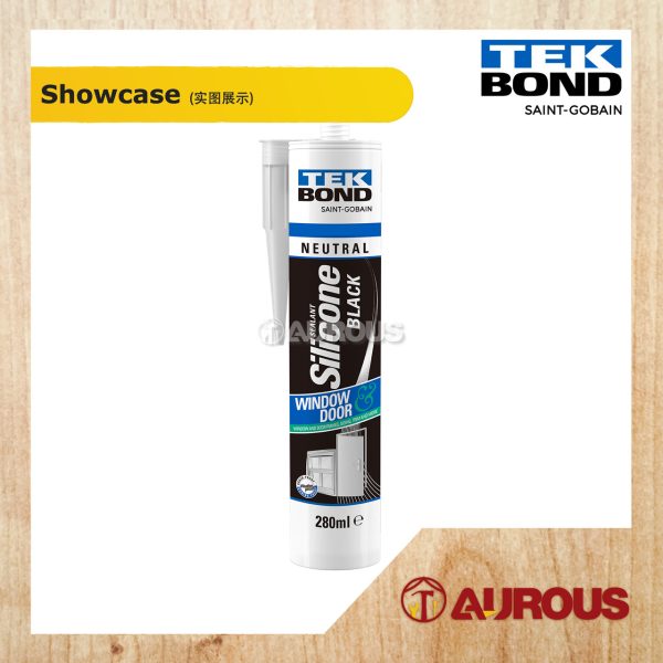TEKBOND NEUTRAL WINDOW & DOOR HI WEATHERPROOF SILICONE SEALANT 280ML (BLACK, CLEAR, WHITE) - Image 2