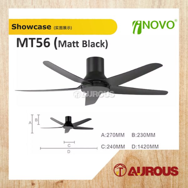 REGAIR INOVO Z-SERIES 46”/56” CEILING FAN 5 BLADES WITH DC MOTOR 8+8 SPEED FORWARD REVERSE (MT46/MT56) - Image 3