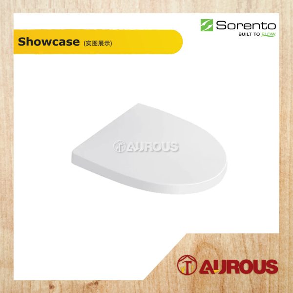 SORENTO SOFT CLOSE TOILET BOWL SEAT COVER PP MATERIAL C/W STAINLESS STEEL BRACKET SRTSCBD324 (L450xW378xH55mm) - Image 3
