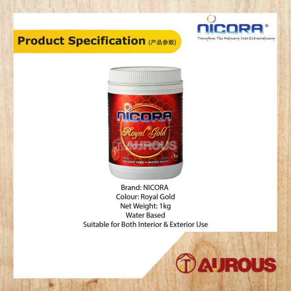 Nicora Water Base Royal Gold Paint 1KG - Image 3
