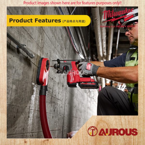 MILWAUKEE M18 FUEL 16MM 1.7 JOULE SDS-PLUS ROTARY HAMMER M18 FHAC16-0X0 (BARE TOOL) - Image 8