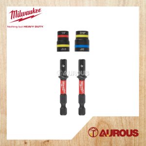 MILWAUKEE SHOCKWAVE IMPACT DUTY QUIK CLEAR  MAGNETIC NUT DRIVER SET (2PCS/PKT) 49-66-4568