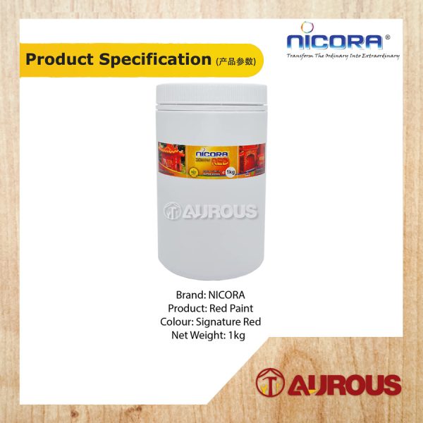 NICORA GOD HOUSE PAINT SIGNATURE RED 1KG - Image 3
