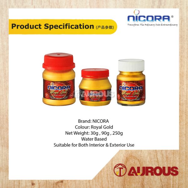 Nicora Exterior Interior Royal Gold Paint (30g , 90g , 250g) - Image 3
