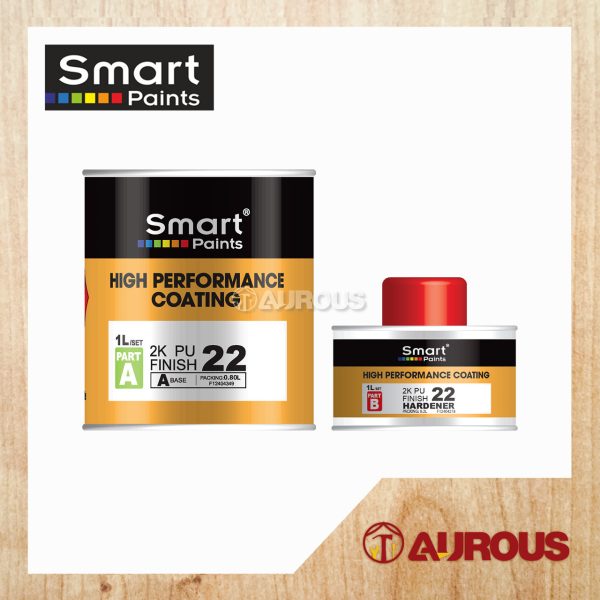 SMART EPOXY HP 2K EXTERIOR INTERIOR COATING 2K PU FINISH 22 A+B 1 LITRE (CLEAR)