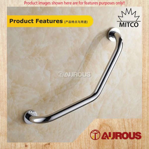 MITCO STAINLESS STEEL 120 DEGREE L SHAPE GRAB BAR (18'' DIA:32MM) MT493B - Image 4