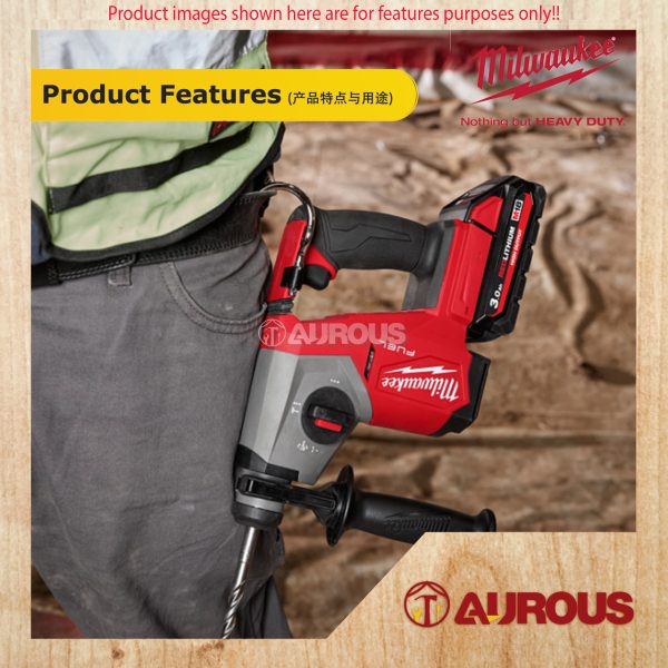 MILWAUKEE M18 FUEL 16MM 1.7 JOULE SDS-PLUS ROTARY HAMMER M18 FHAC16-0X0 (BARE TOOL) - Image 7