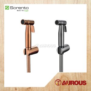 SORENTO SRT95SS HAND BIDET C/W 1.2M PVC FLEXIBLE HOSE SPRAY SET WITH HOLDER (SRT95SS-FRG / SRT95SS-GM)