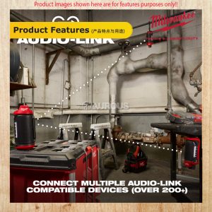 MILWAUKEE M12 JOBSITE SPEAKER AUDIO LINK M12 SPEJSG2-0 (BARE TOOL) - Image 8