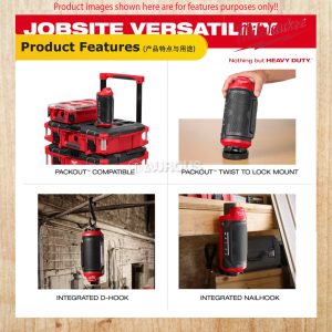 MILWAUKEE M12 JOBSITE SPEAKER AUDIO LINK M12 SPEJSG2-0 (BARE TOOL) - Image 7