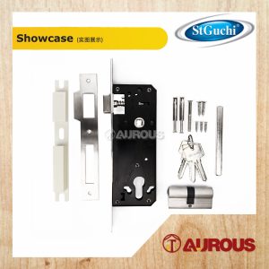 ST GUCHI LEVER MORTISE COMPLETE LOCKSET WITH MORTISE SASH LOCK AND 60MM DOUBLE KEY PROFILE CYLINDER (SGLM-4085/IZ001/D60) - Image 3
