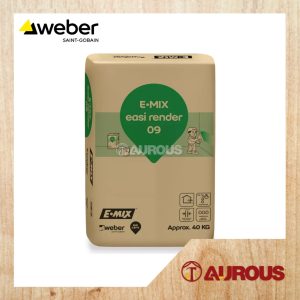 E MIX EASI RENDER 09 PREMIXED CEMENT RENDER FOR BRICK, BLOCK AND FAIRFACE CONCRETE WALLS, PATCHING AND GENERAL USE (40KG