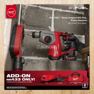 MILWAUKEE M12 FUEL 16MM COMPACT SDS-PLUS ROTARY HAMMER M12 FHAC16-0 (BARE TOOL)