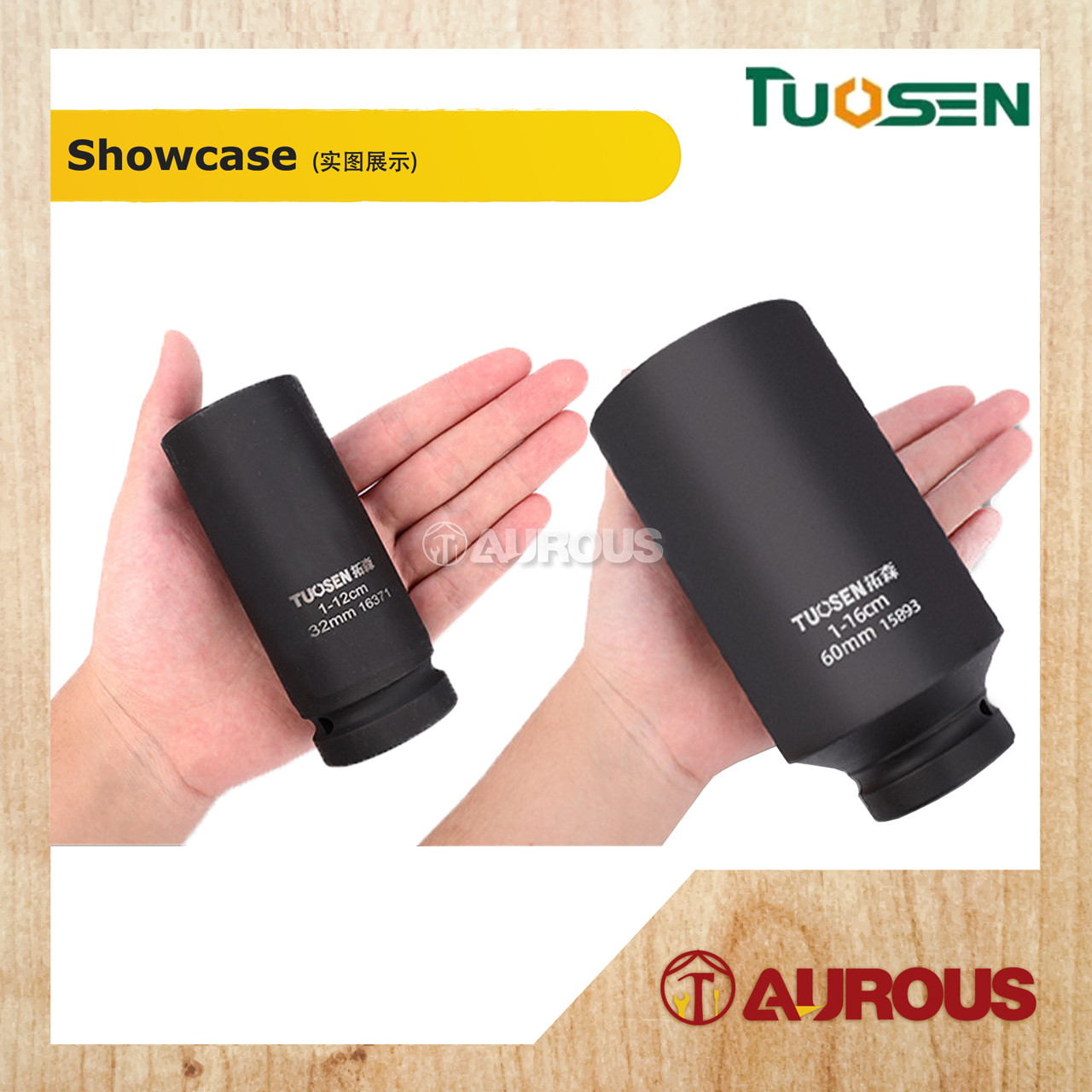TUOSEN 1'' 6PT SPANNER IMPACT SOCKET (BLACK STEEL CR-MO) LENGTH 120MM & 160MM (SIZE 24MM-65MM) - Image 6