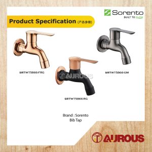 SORENTO BATHROOM TOILET BIB TAP WATER TAP SRTWT5866 (GUN METAL / FULL ROSE GOLD / ROSE GOLD+MATT BLACK) - Image 5