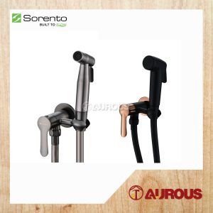 SORENTO HAND BIDET C/W ANGLE VALVE & 1.2M PVC FLEXIBLE HOSE SPRAY SET (SRTWT5879-RG/SRTWT5879-GM)