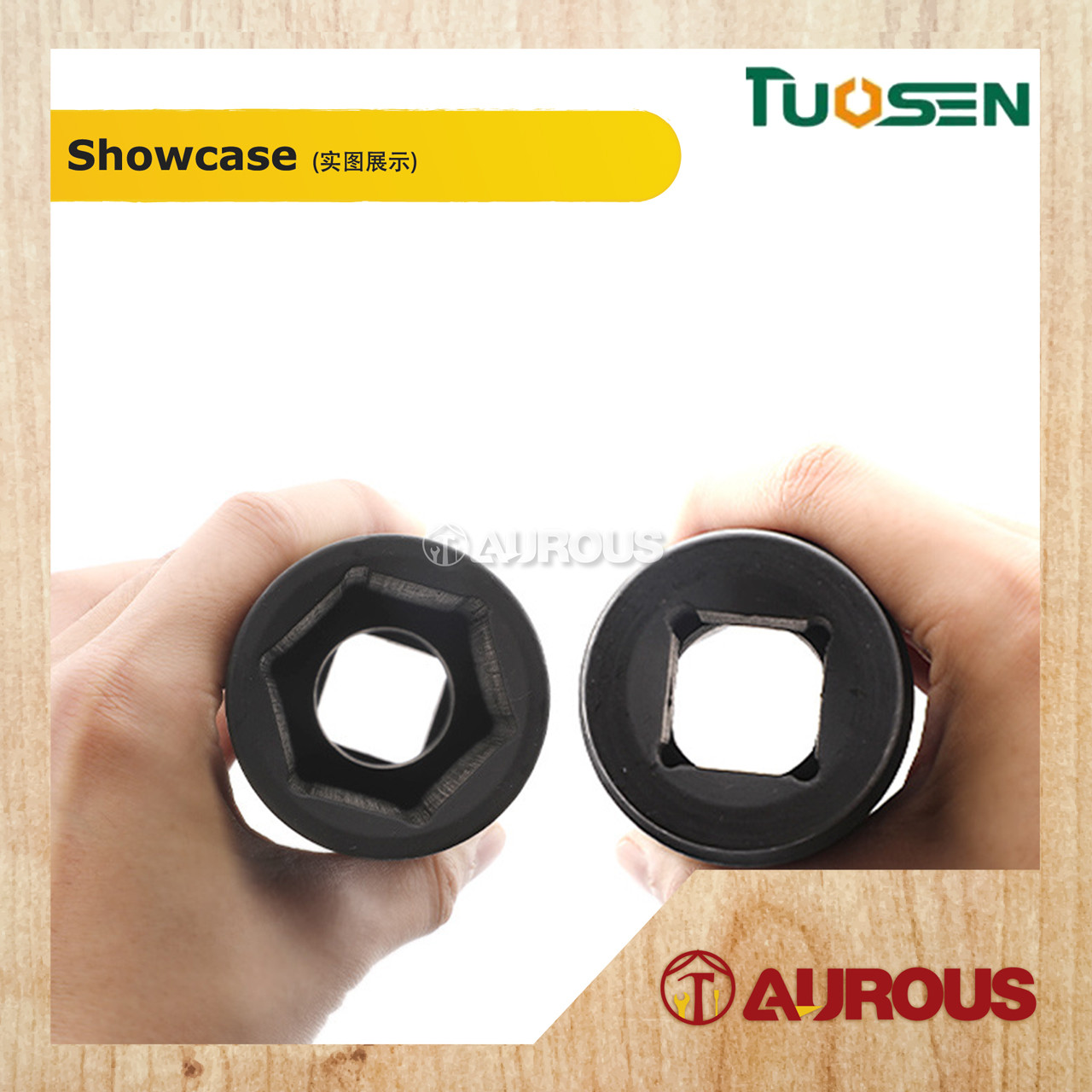 TUOSEN 1'' 6PT SPANNER IMPACT SOCKET (BLACK STEEL CR-MO) LENGTH 120MM & 160MM (SIZE 24MM-65MM) - Image 5