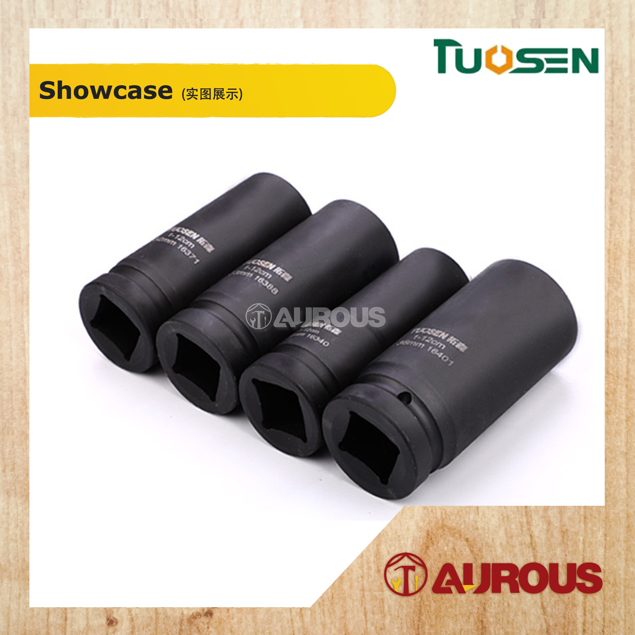 TUOSEN 1'' 6PT SPANNER IMPACT SOCKET (BLACK STEEL CR-MO) LENGTH 120MM & 160MM (SIZE 24MM-65MM) - Image 3