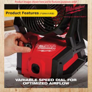 MILWAUKEE M18 CORDLESS GEN 2 AIR FAN PACKOUT JOBSITE FAN M18 AFG2-0 (BARE TOOL) - Image 7