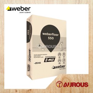 WEBER SELF LEVELING CEMENT FAST HARDENING CEMENTTITIOUS FLOORING SYSTEM WEBERFLOOR 550 25KG (GREY)