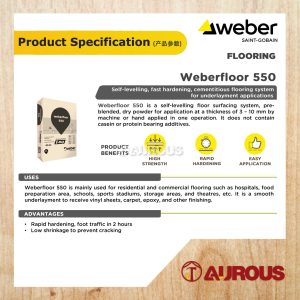 Alternative view of WEBER SELF LEVELING CEMENT FAST HARDENING CEMENTTITIOUS FLOORING SYSTEM WEBERFLOOR 550 25KG (GREY)