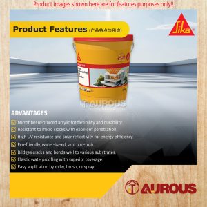 Alternative view of SIKA SIKACOAT 555 MICRO-FIBER REINFORCED ACRYLIC WATERPROOFING COATING 20KG - GREY