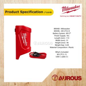 MILWAUKEE M12 GEN 2 TRAVEL CHARGER M12 TC2-0 (BARE TOOL) - Image 4
