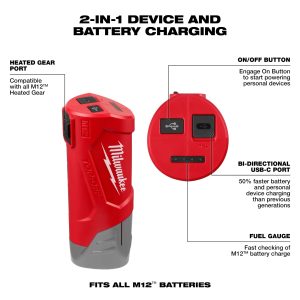 MILWAUKEE M12 GEN 2 TRAVEL CHARGER M12 TC2-0 (BARE TOOL) - Image 7