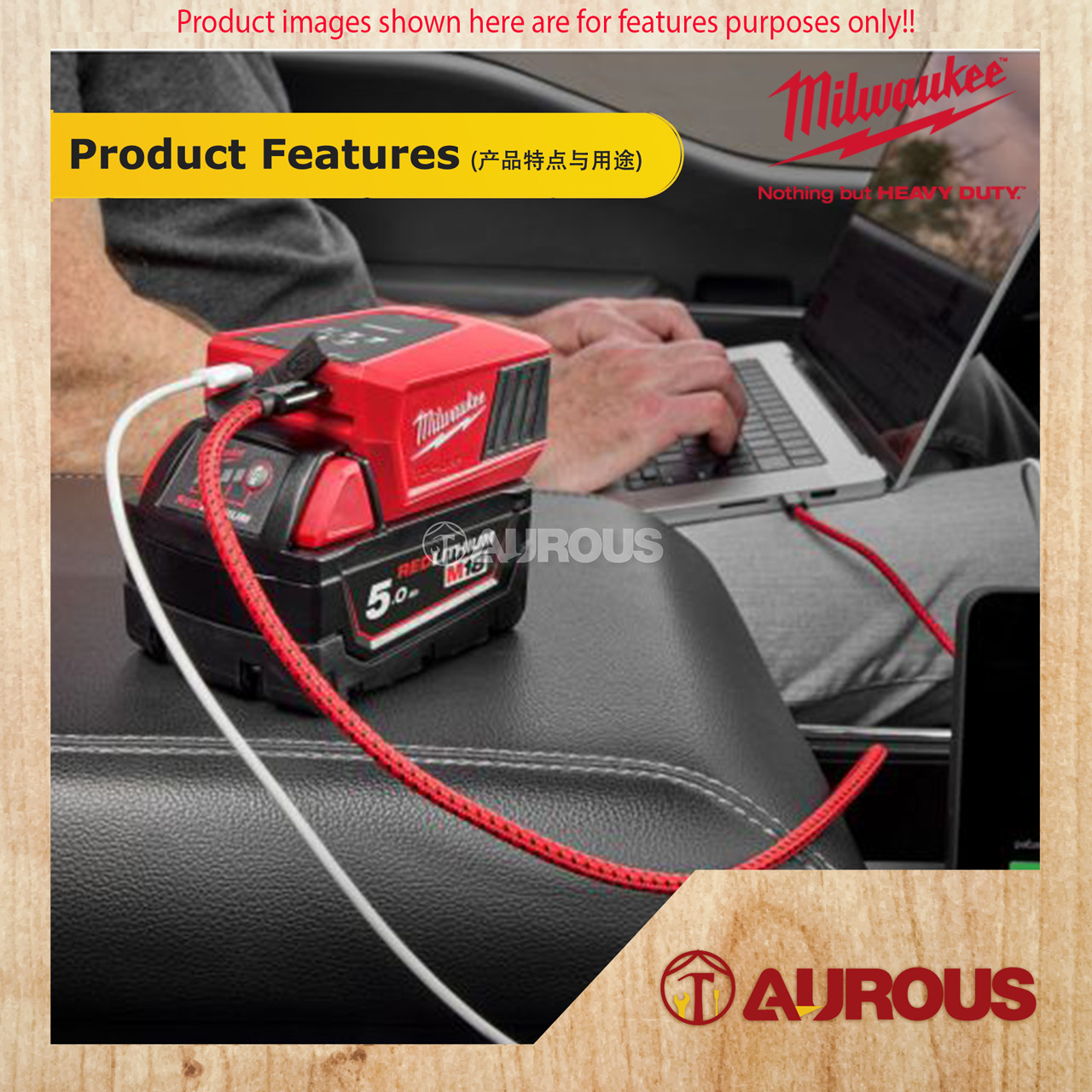 MILWAUKEE M18 TOP-OFF MINI USB-C CHARGER M18 TC-0 (BARE TOOL) - Image 7