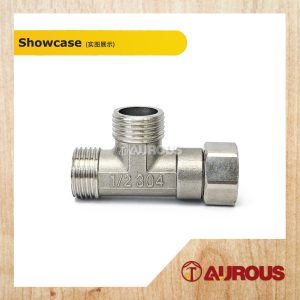Alternative view of 1 PIECE - STAINLESS STEEL 304 1/2'' MML TEE / MF ELBOW WITH SWIVEL UNION (TEE TYPE / ELBOW TYPE)